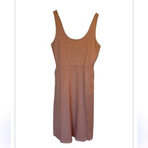 Pact Striped Tan Dress